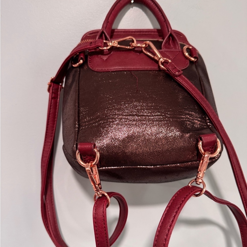 Free People Metallic Maroon Backpack - Picture 4 of 9